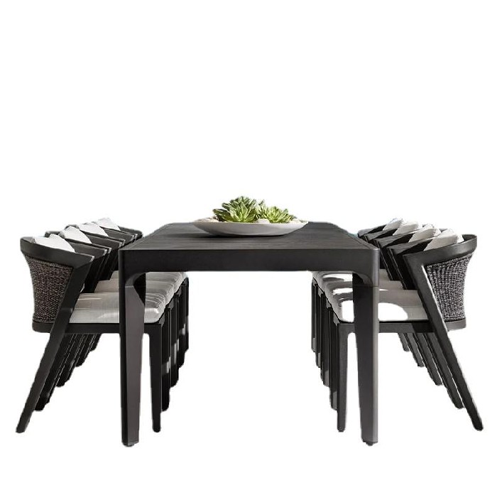 XY Best Garden Dining Sets - Aluminum Outdoor sessions Furniture with Six Chairs and Table