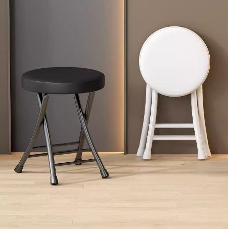 XY Best Thickened soft seat small mazar folding stool stool chair Home chair back table high round stool bench easy to carry